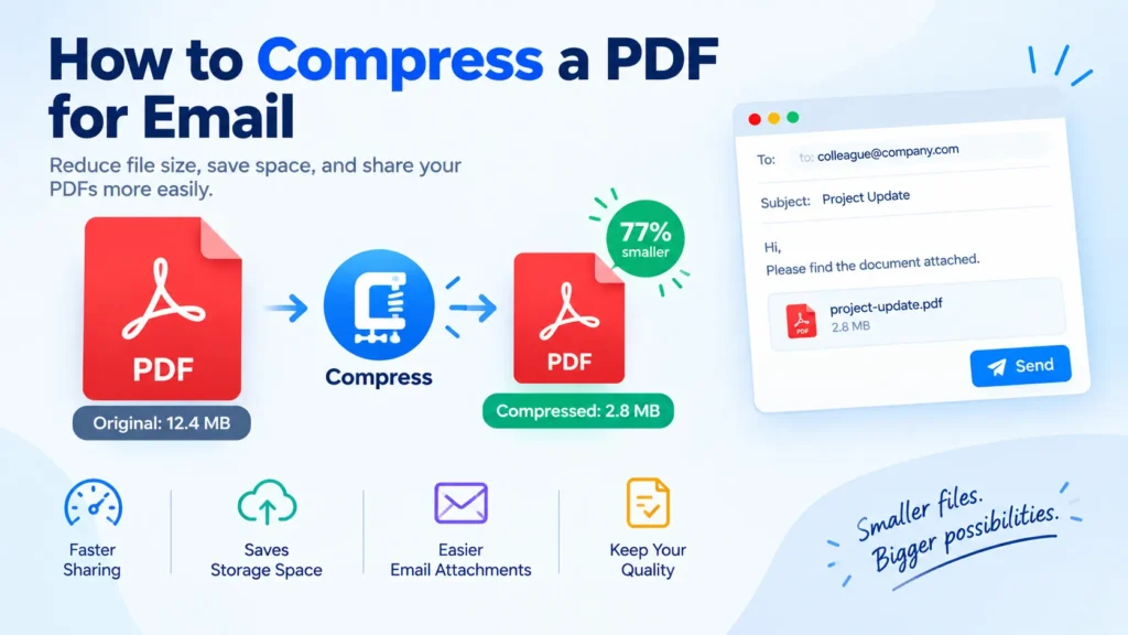 How to compress a PDF for email by reducing file size for easier sharing.